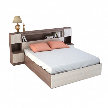 Кровать 1,6м Бася с закроватным модулем